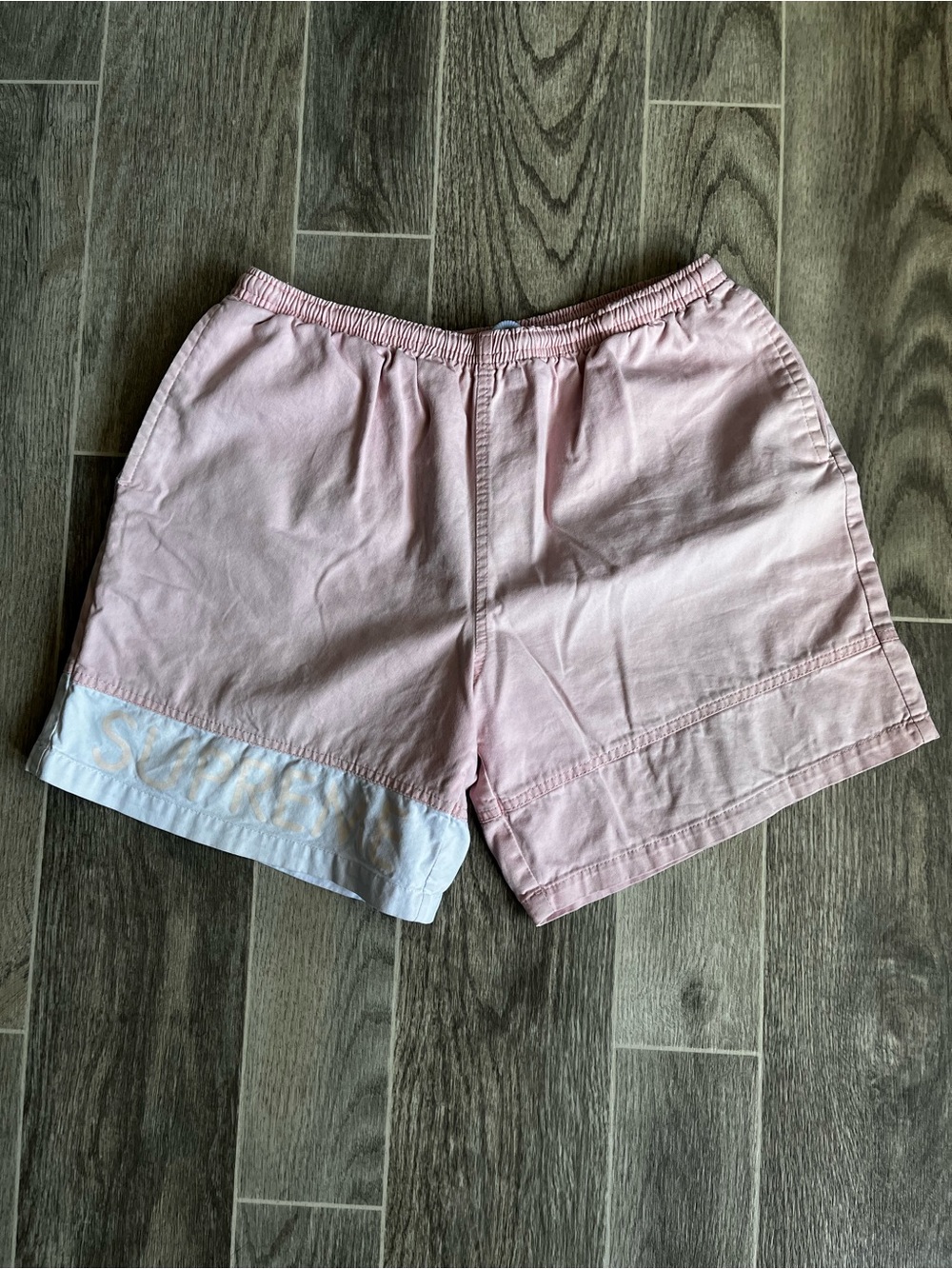 Supreme banner water short in pink XL
